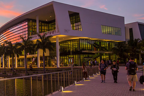 Student Center Complex at dusk